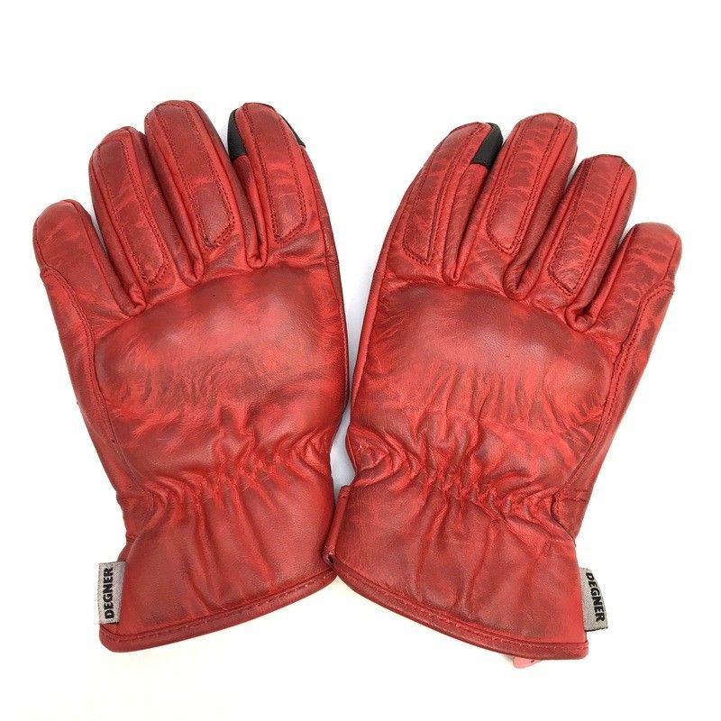 デグナー レザーグローブ TG-74 Mサイズ レッド 赤 ヴィンテージ