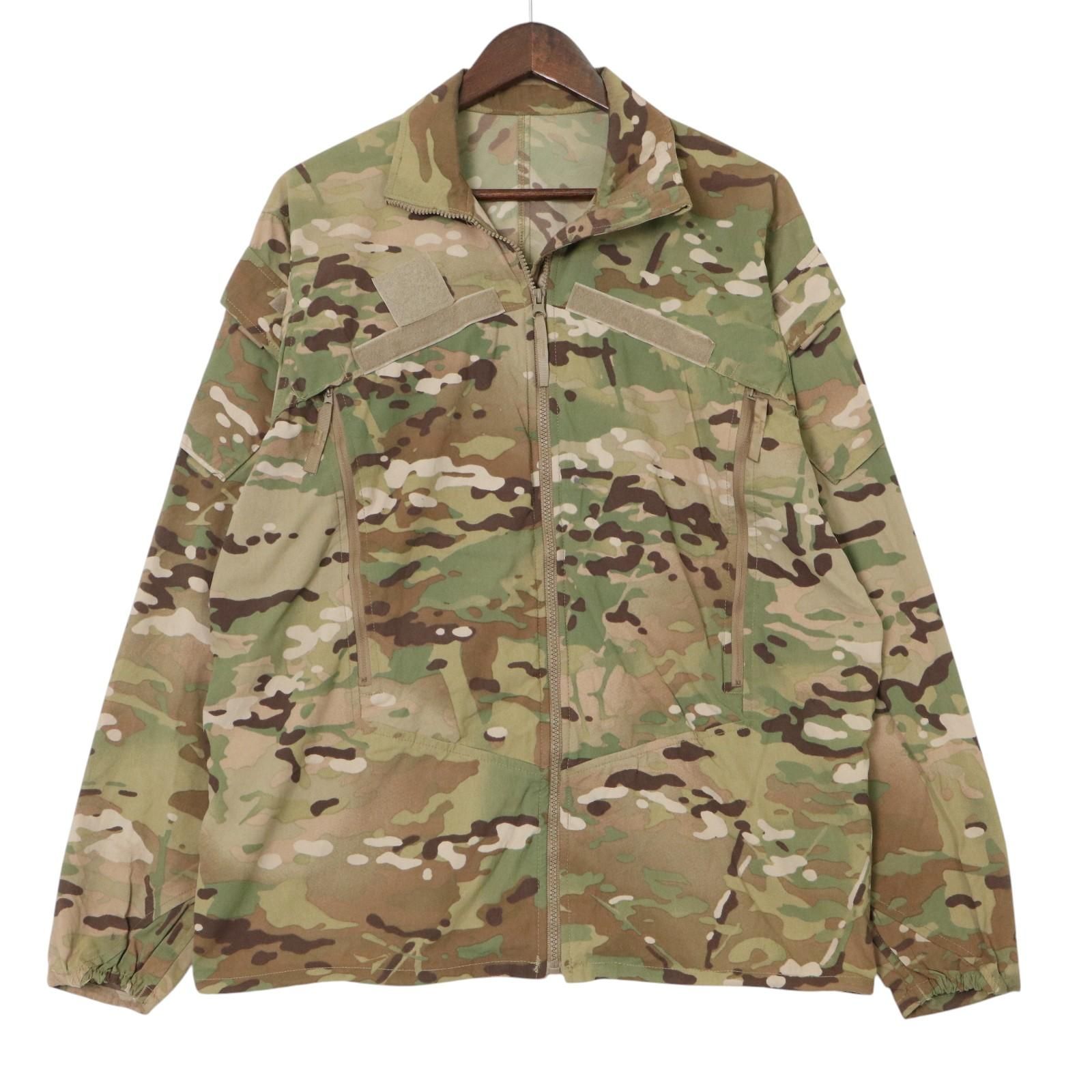 00年代 米軍実物 U.S.ARMY ECWCS GEN3 level4 ウィンドシャツ ミリタリー マルチカム ブラウン (メンズ SMALL LONG)  古着 A2971