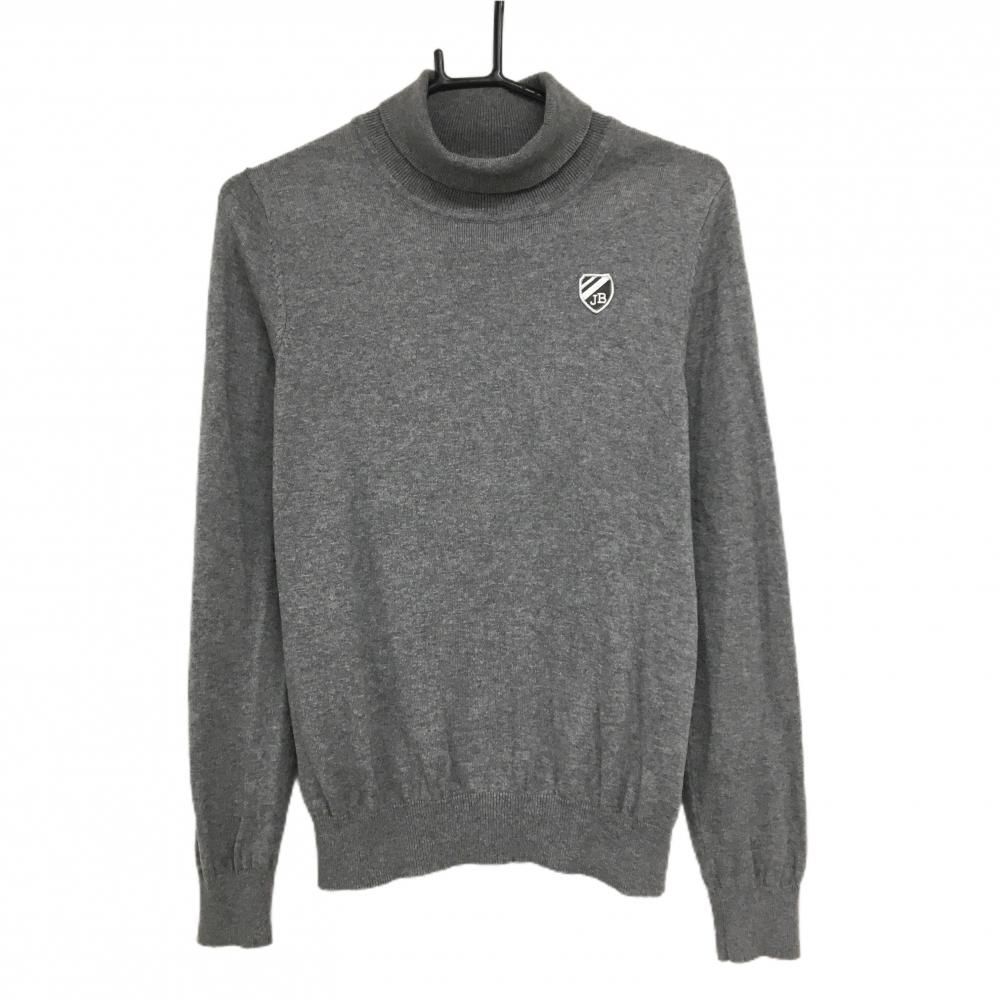 送料無料・30日間返品無料。 超 ジャックバニー タートルネックセーター グレー カシミヤ混 ニット ハイネック レディース 1 M ゴルフウェア Jack Bunny 入荷続き！