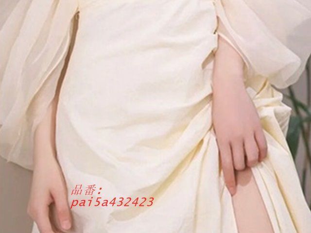 ウェディングドレス オフショルダー ウェディングドレス 大きいサイズ 3L 4L ウェディングドレス 小さいサイズ 袖ありシンプル 前撮り 上品 二次会 pai5a432423 MAAHADDERANG_COM