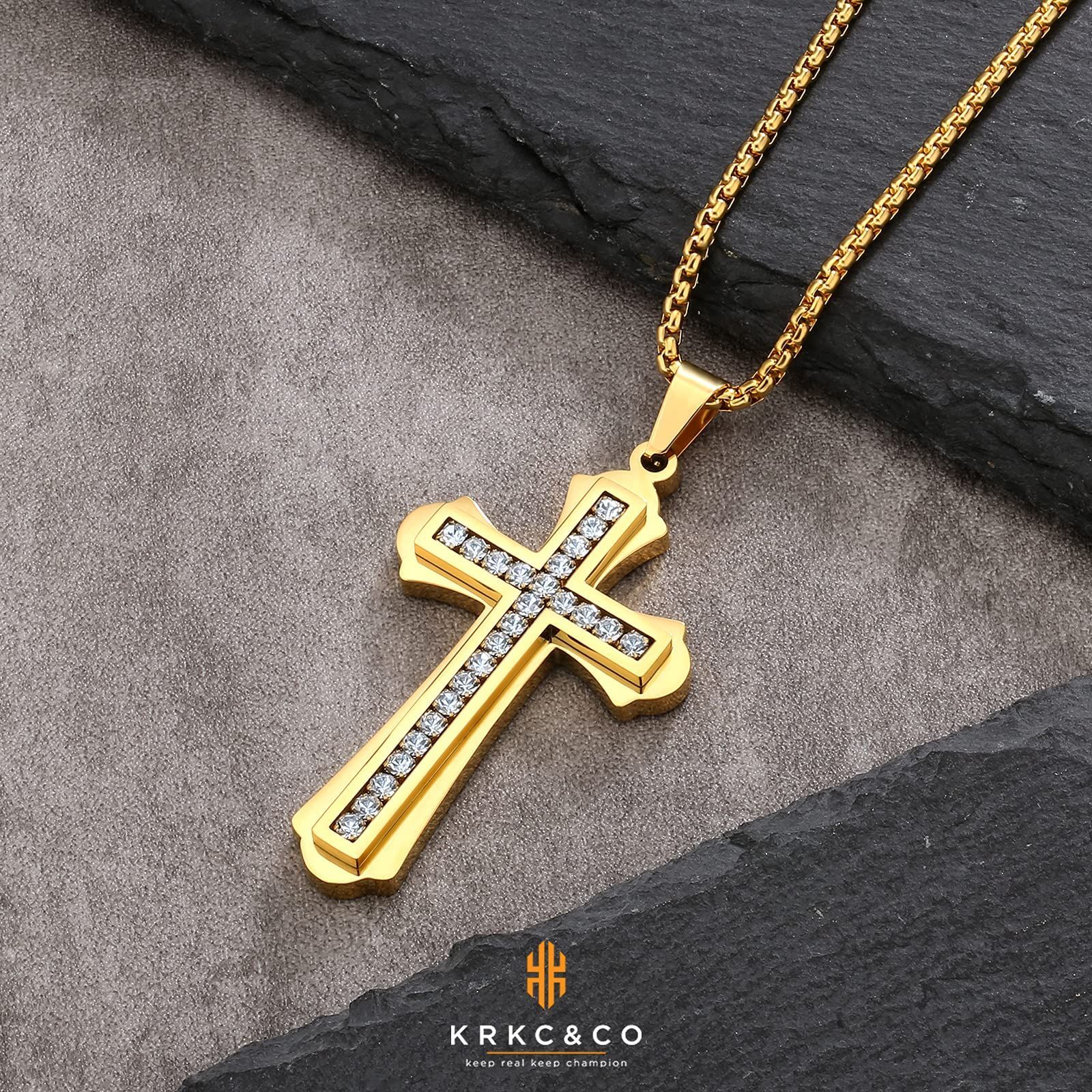 クロスネックレス　 十字架 　アクセサリー 　シルバー メンズ