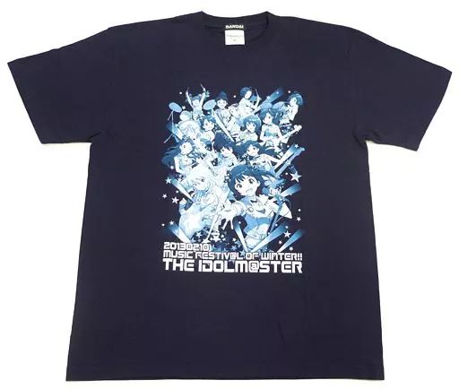 【中古】Tシャツ(キャラクター) イベントビジュアル Tシャツ ネイビー XLサイズ 「アイドルマスター THE IDOLM＠STER MUSIC FESTIV＠L OF WINTER!!」