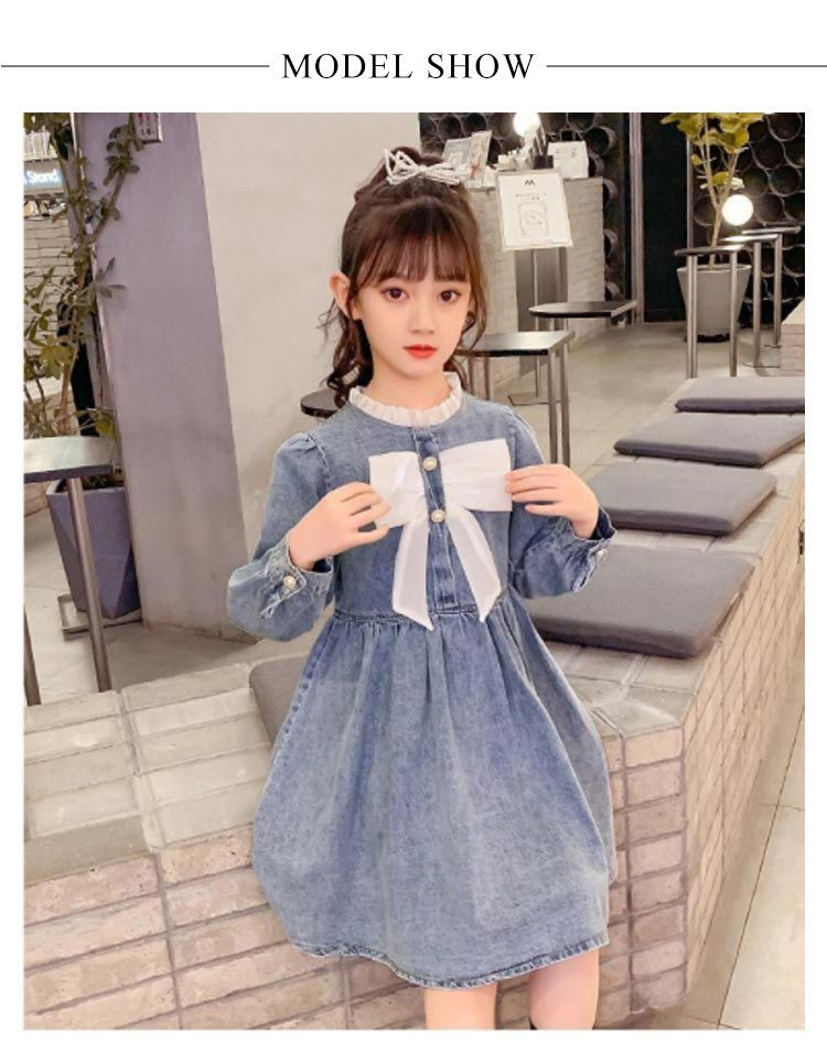 バーバリーロンドン　デニムワンピース　100A キッズ　女の子 BURBERRY バーバリーロンドン デニムパンツ キッズ ブラック