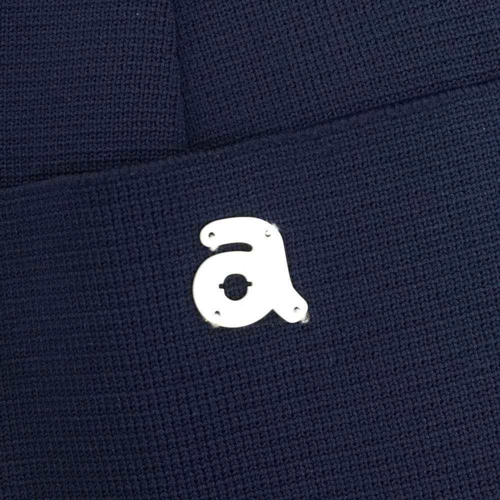 超美品】アルチビオ ニットスカート ネイビー×ピンク 裾ライン