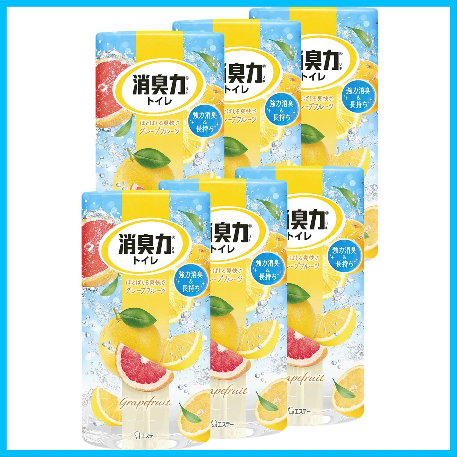 数量 消臭剤 消臭 置くだけ トイレ トイレの消臭力 400mL×6個 グレープフルーツ 芳香剤 置き型 トイレ用 まとめ買い 消臭力