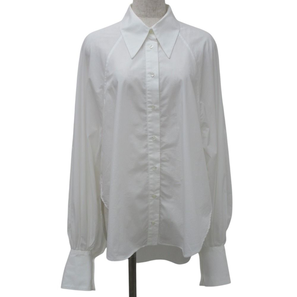 良品 21AW SATORU SASAKI サトル ササキ ISETAN SALONE別注 パフスリーブ シャツ ブラウス 2 ホワイト レディース 古着 中古 USED 良品 21AW SATORU SASAKI サトル ササキ ISETAN SALONE別注