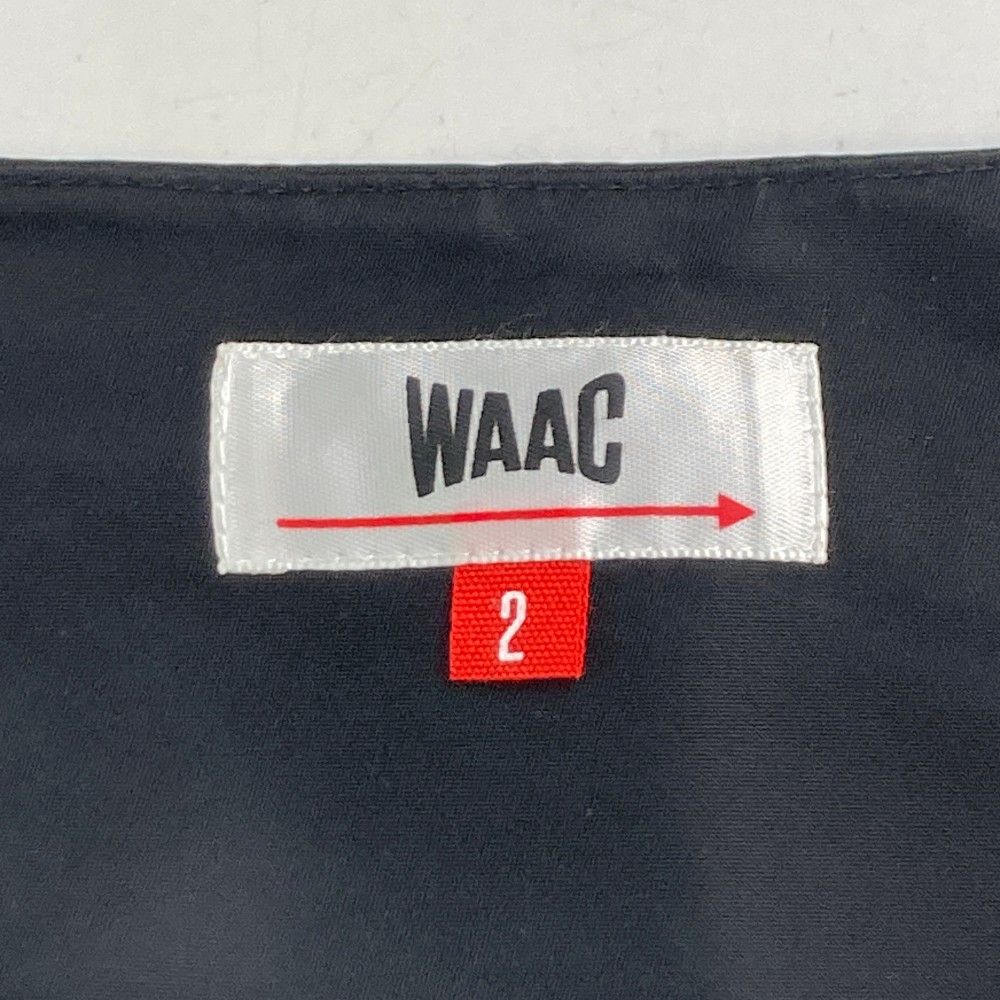 WAAC ブラック ワンピース ノースリーブ サイズ：2 WAAC ワック ノースリーブ ジップワンピース ブラック