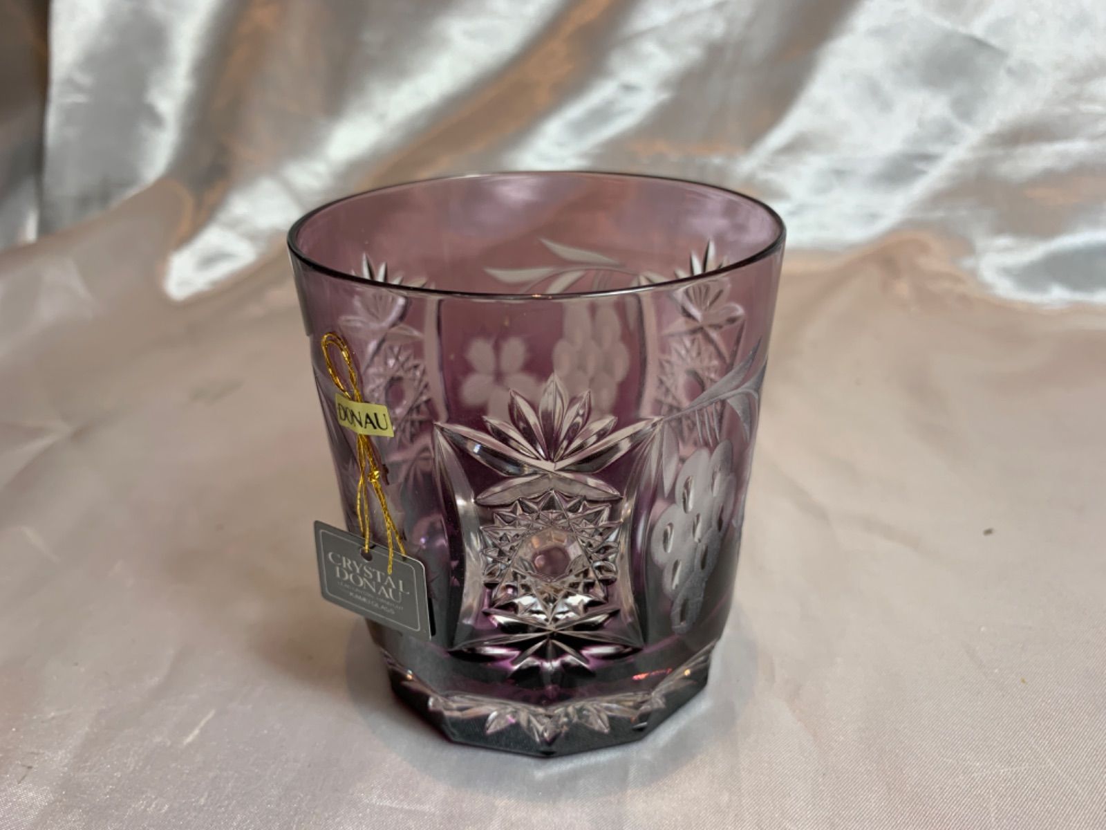 カメイガラス クリスタルドナウ ペアワイングラス 切子 カメイガラス