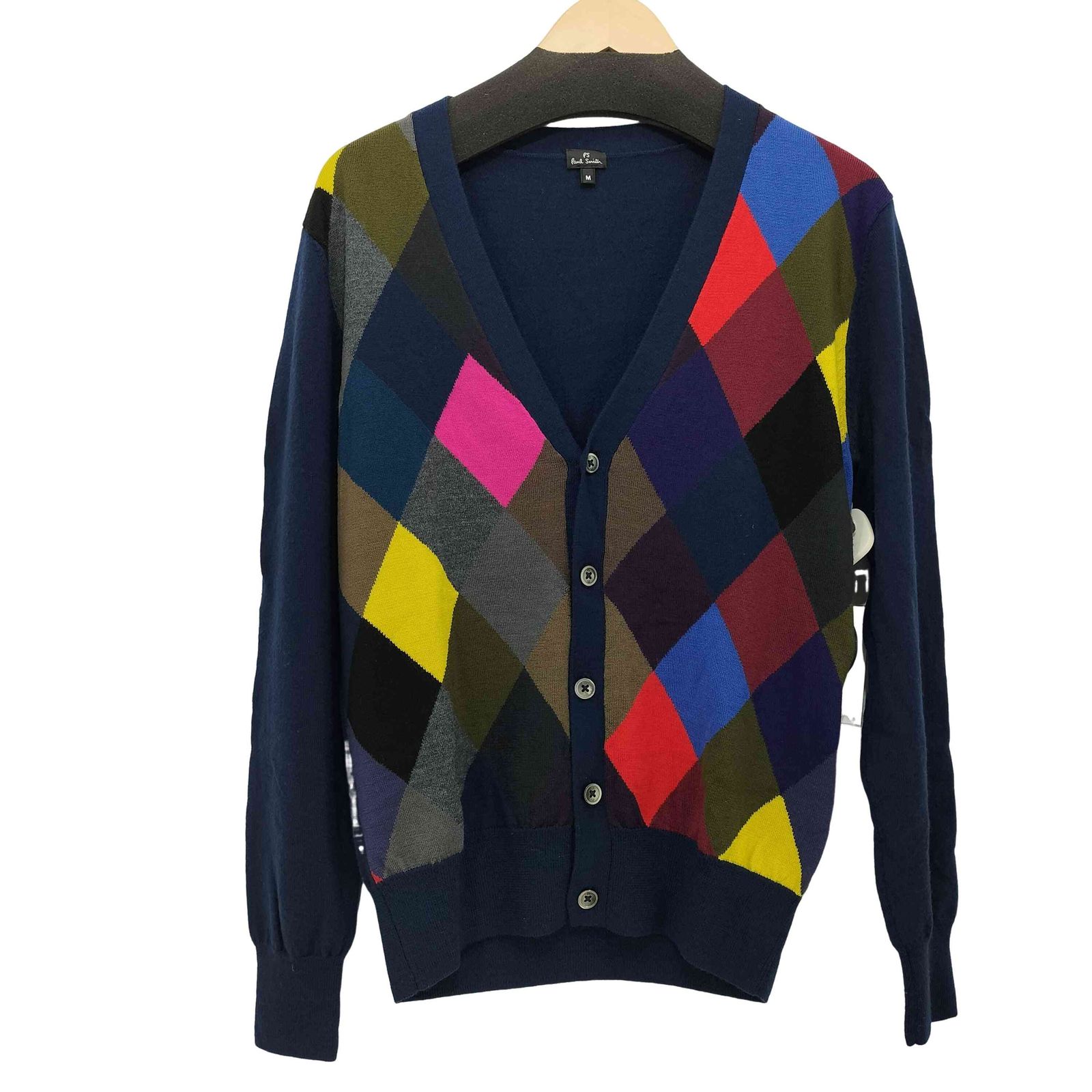 ピーエスポールスミス PS Paul Smith マルチ デザインカーディガン メンズ M
