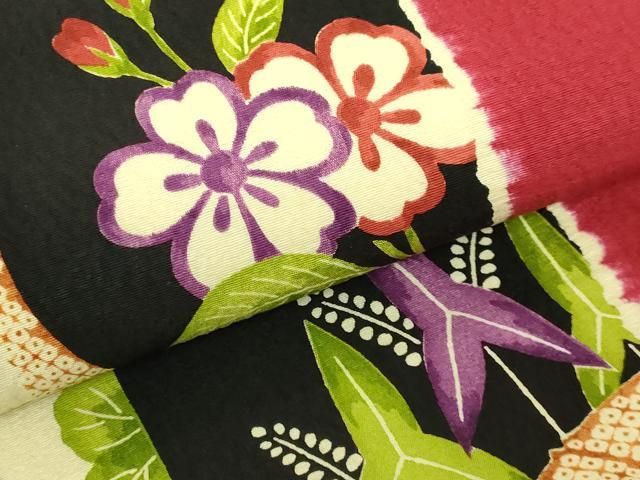 平和屋着物□極上 摺型友禅 京都 多ち花 九寸名古屋帯 紫陽花 花丸文