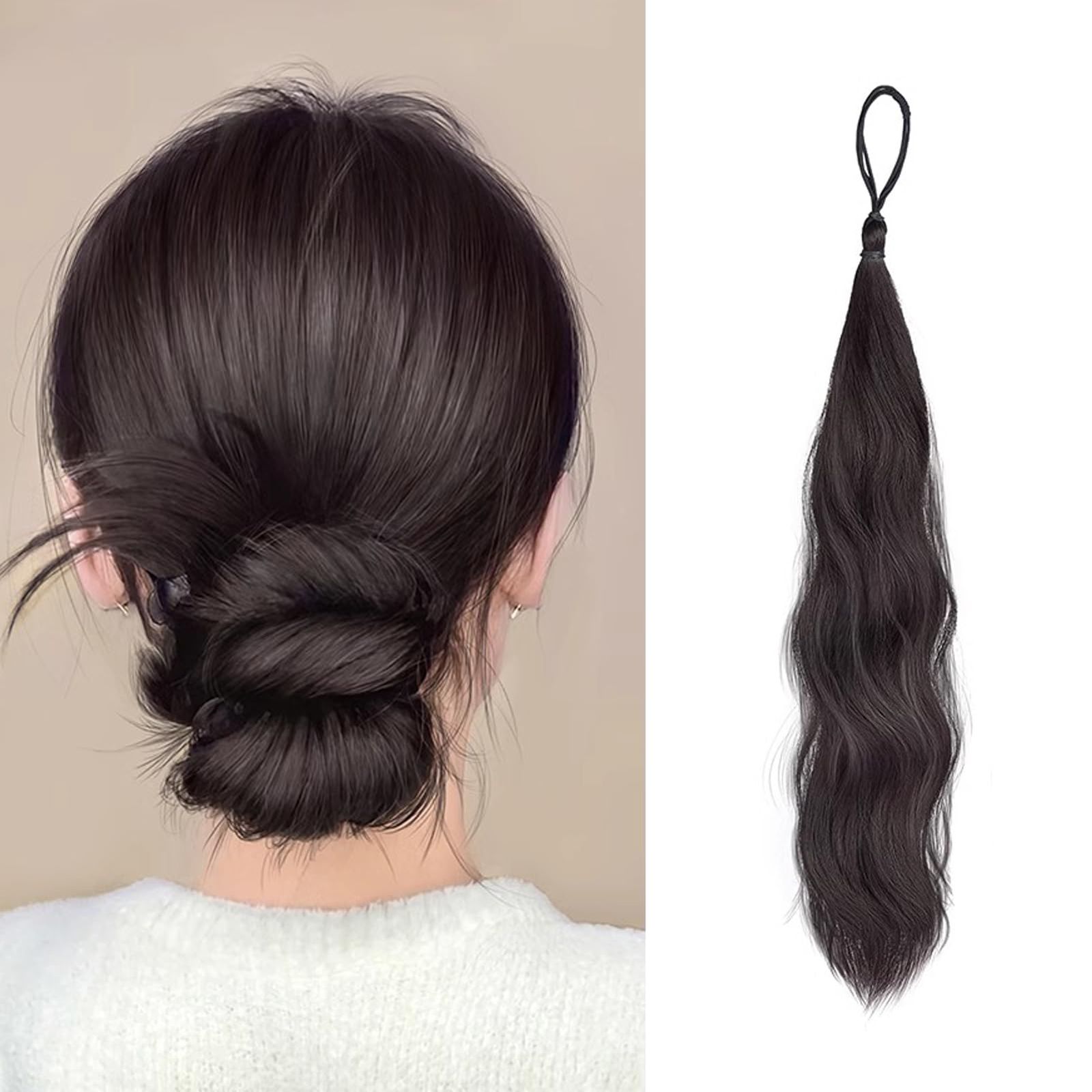 50cm シュシュ お団子ヘア ポニーテールリング ヘアアレンジ ウィッグ ウィッグ レディース ヘアアクセ 人気 結婚式 付け毛 七五三 おしゃれ 成人式 ポイントウィッグ 卒業式 和装 御洒落 着物 髪飾り 浴衣 ヘアエクステゴム式 普段使い