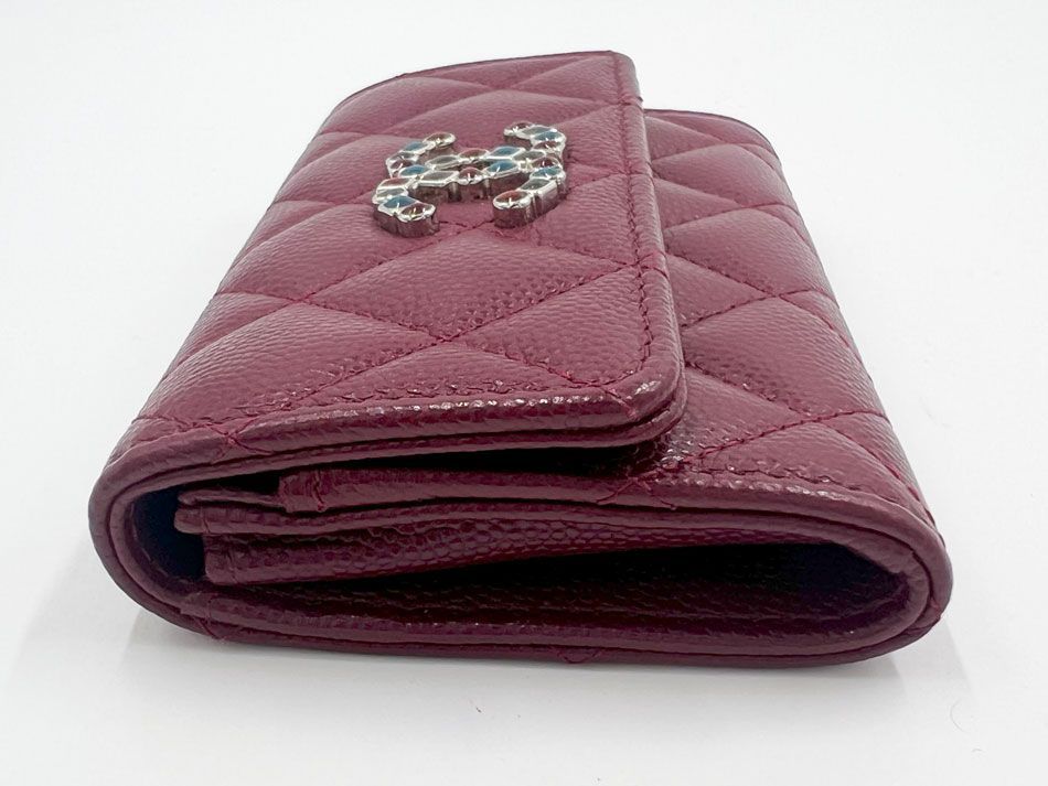 CHANEL シャネル キャビアスキン マトラッセ カードケース グレインド  