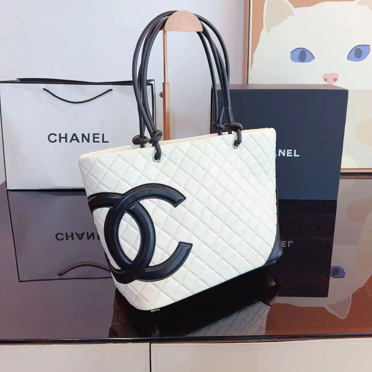 CHANELシャネル　メッシュトートバック