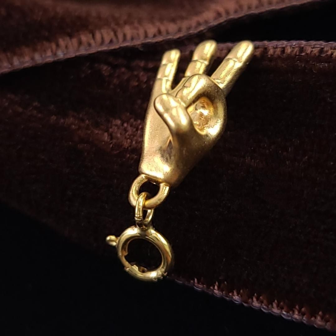 すべて順調 18金 K18 YG ゴールド OK サイン ペンダント トップ