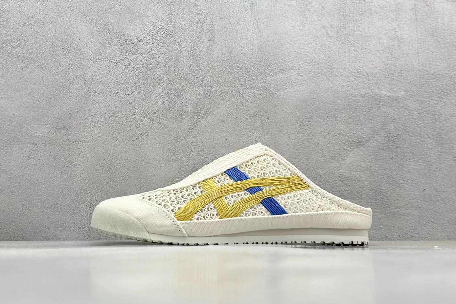 美品　25cm オニツカタイガー メキシコ66 サボ クリーム イエロー Onitsuka Tiger オニツカタイガー ミュール MEXICO 66 メキシコ