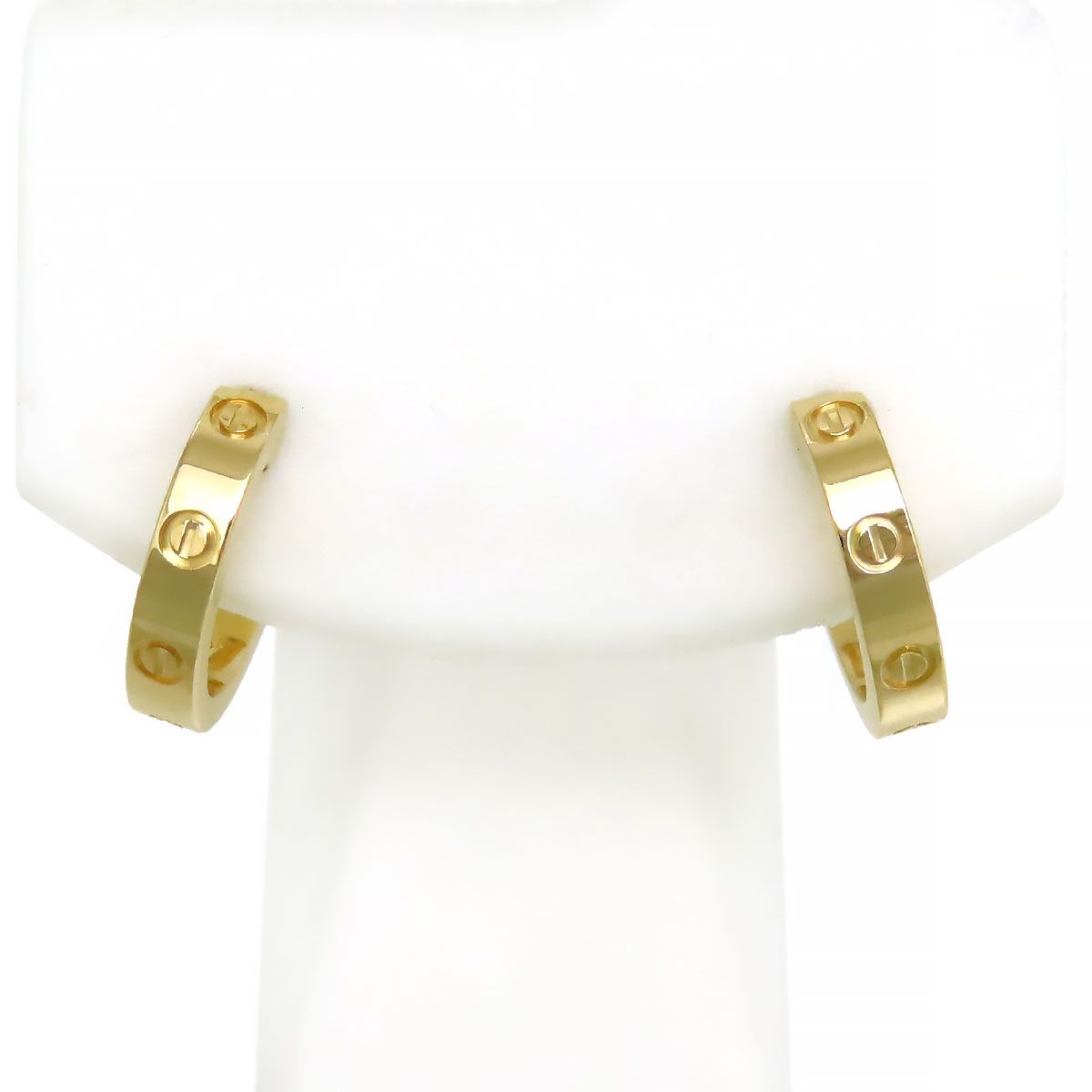 ひ*★様 Cartier Au750 フープ　ピアス ミニラブ　片耳 美品 Cartier Au750 フープ ピアス ミニラブ - メルカリ