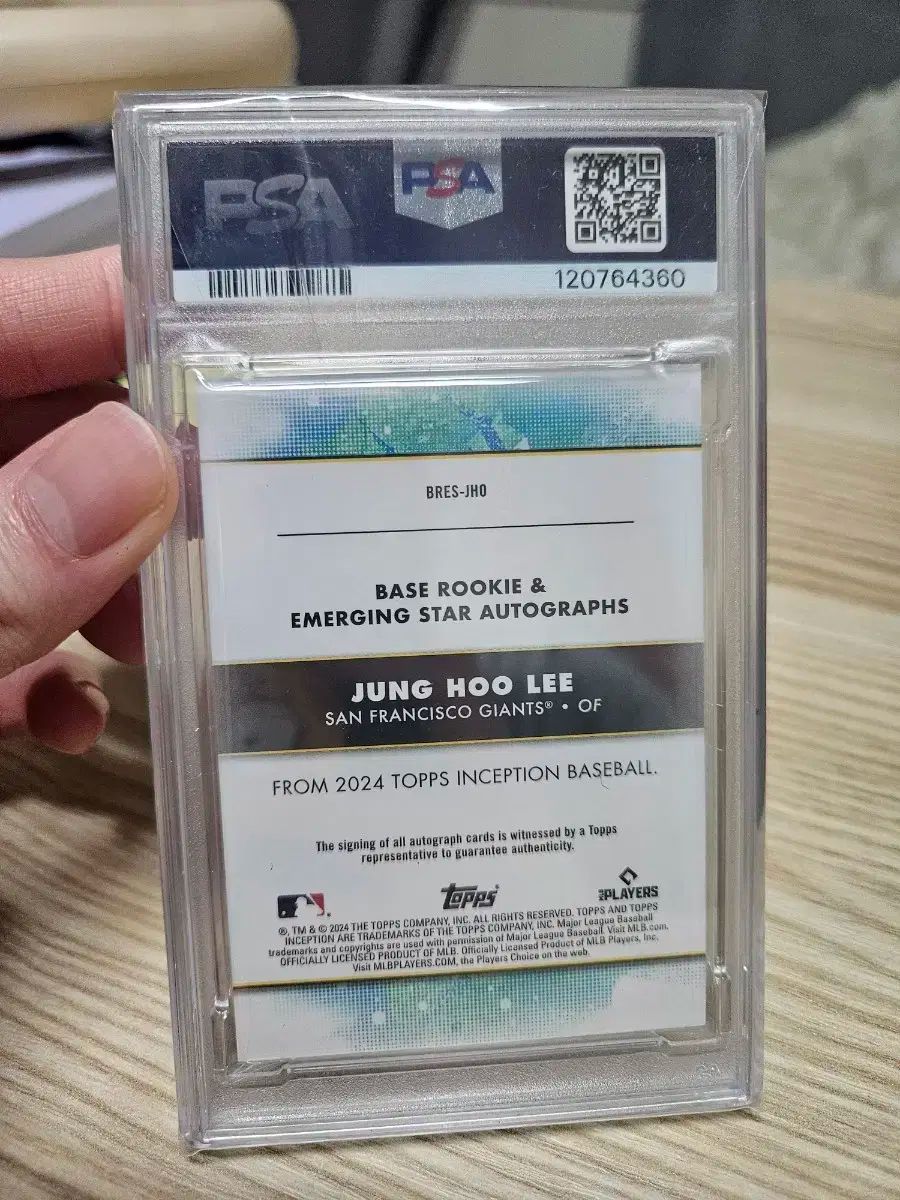 2025 TOPPS トップス インセプション 李政厚 イ ジョンフ RC ハングル オンオート PSA10 POP1