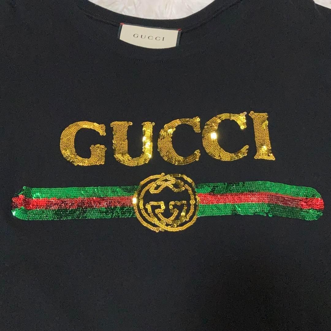 【美品】GUCCI Tシャツ スパンコール 虎 タイガー 黒 S 美品】GUCCI Tシャツ スパンコール 虎 タイガー 黒 S - メルカリ