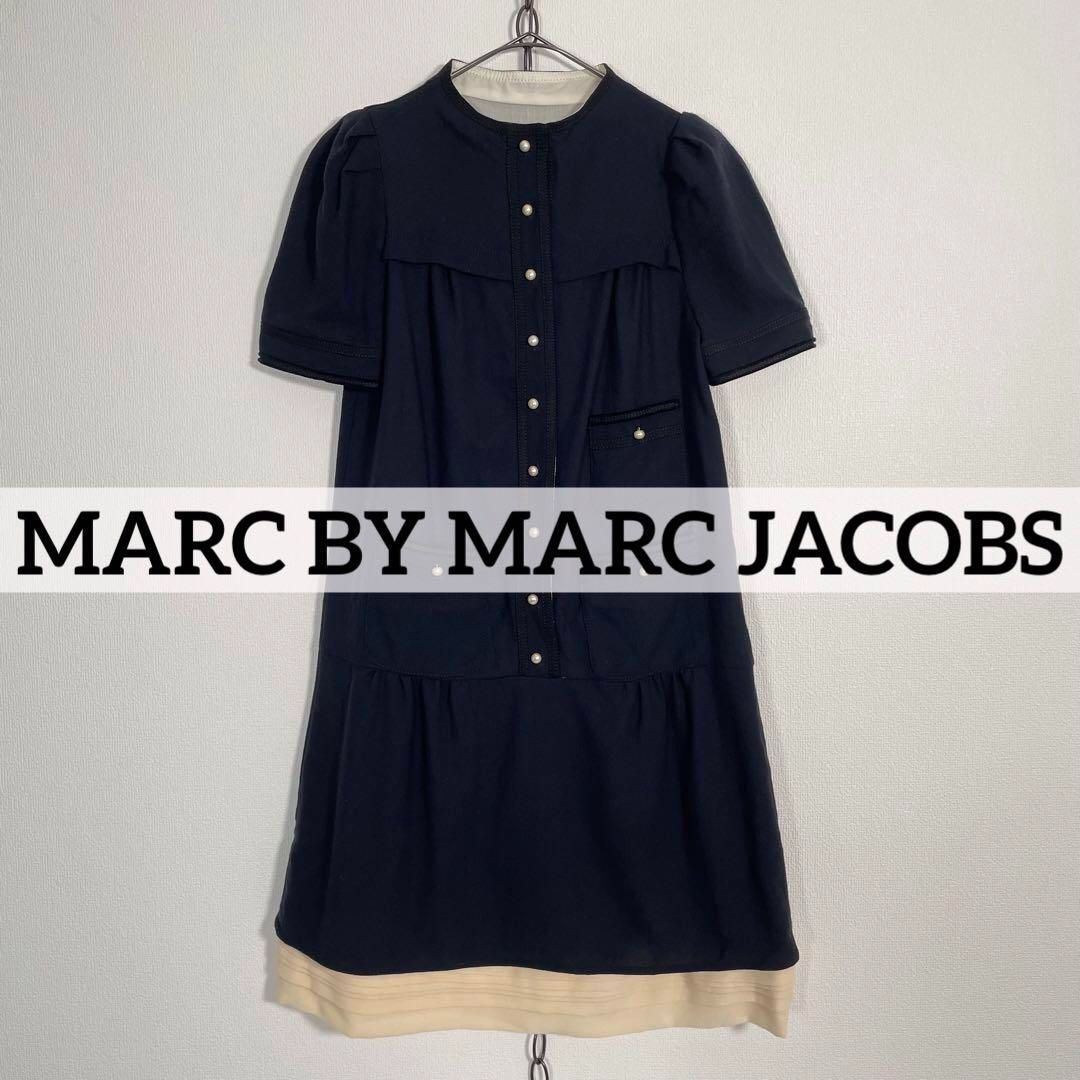 00s MARC BY MARC JACOBS ウール 半袖ワンピース Y2K マークバイマーク