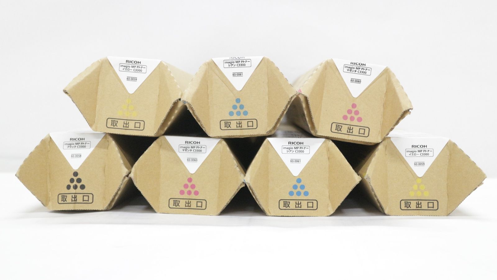 未使用 RICOH 純正 トナー C3300 4色7本（シアン・マゼンタ・イエロー