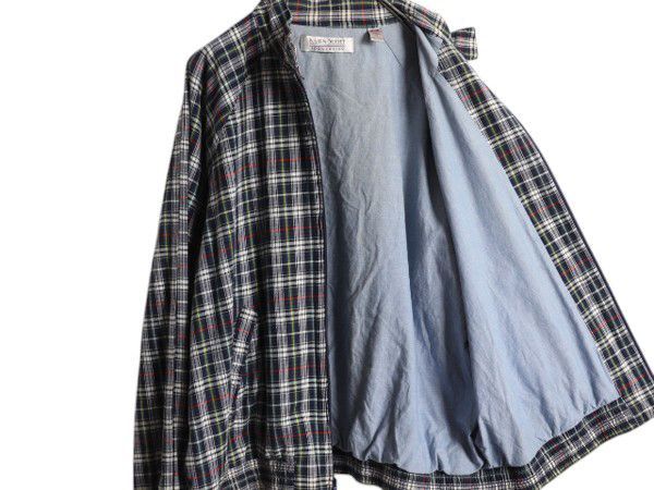 90s チェック スイングトップ ジャケット レディース XL メンズ L オールド フルジップ ブルゾン ハイネック コットン マルチカラー Macy's お得なクーポン配布中!】 90s チェック スイングトップ ジャケット