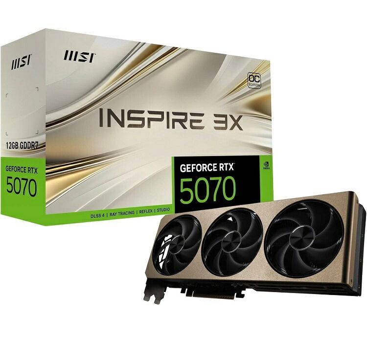MSI GeForce RTX 5070 12G INSPIRE 3X OC グラフィックスボード VD9069
