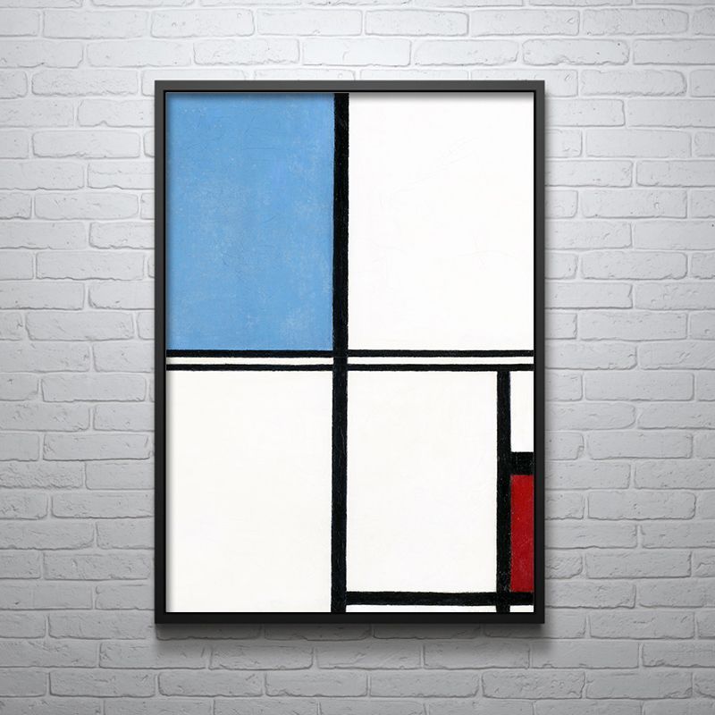 A2サイズ モンドリアン ポスター 青と赤のコンポジション ピートモンドリアン ピエトモンドリアン アートポスター (rossografico 26-100082_a2)
