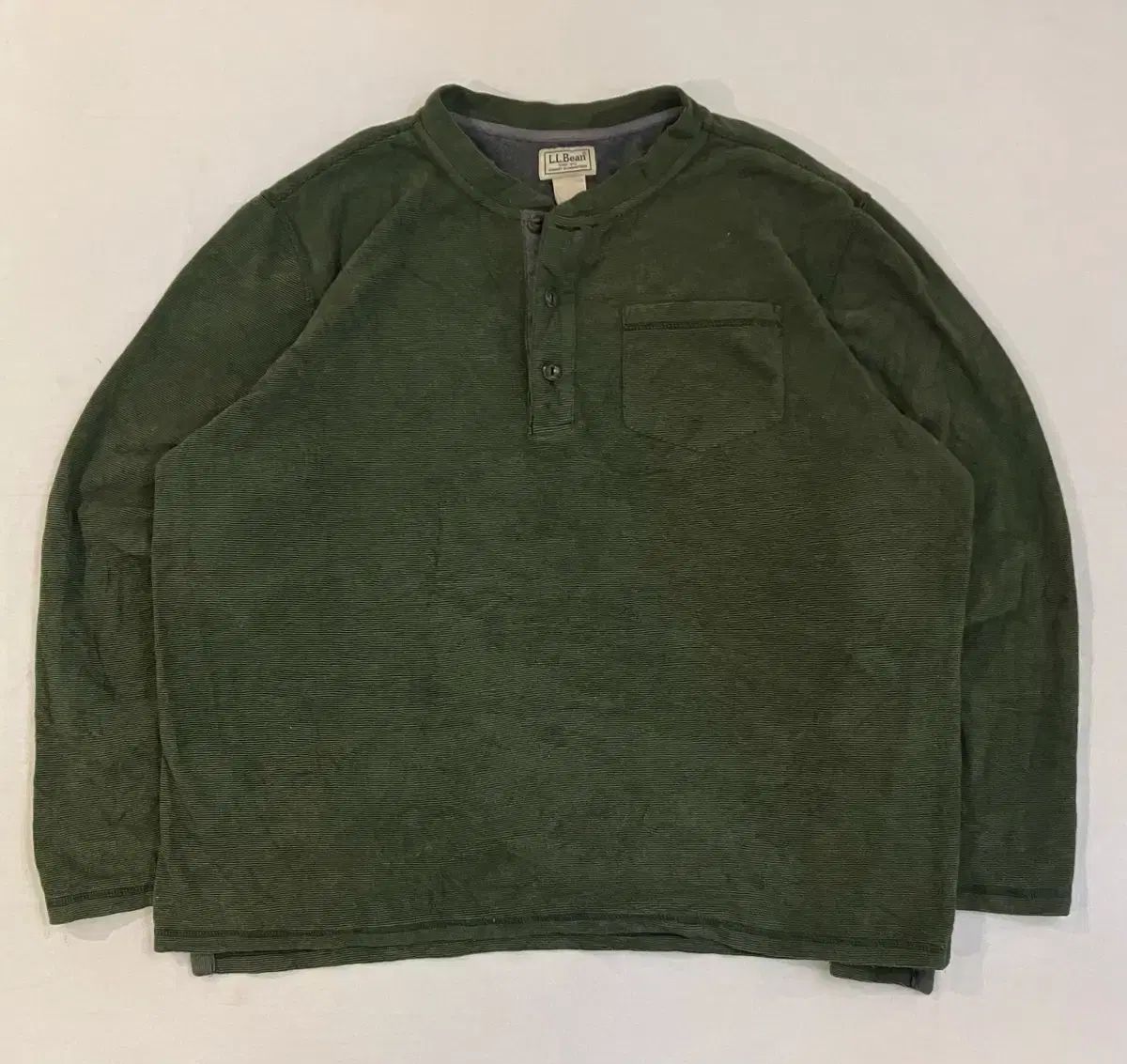 エルエルビーン 長袖 コットンニット セーター S グリーン系 L.L.Bean