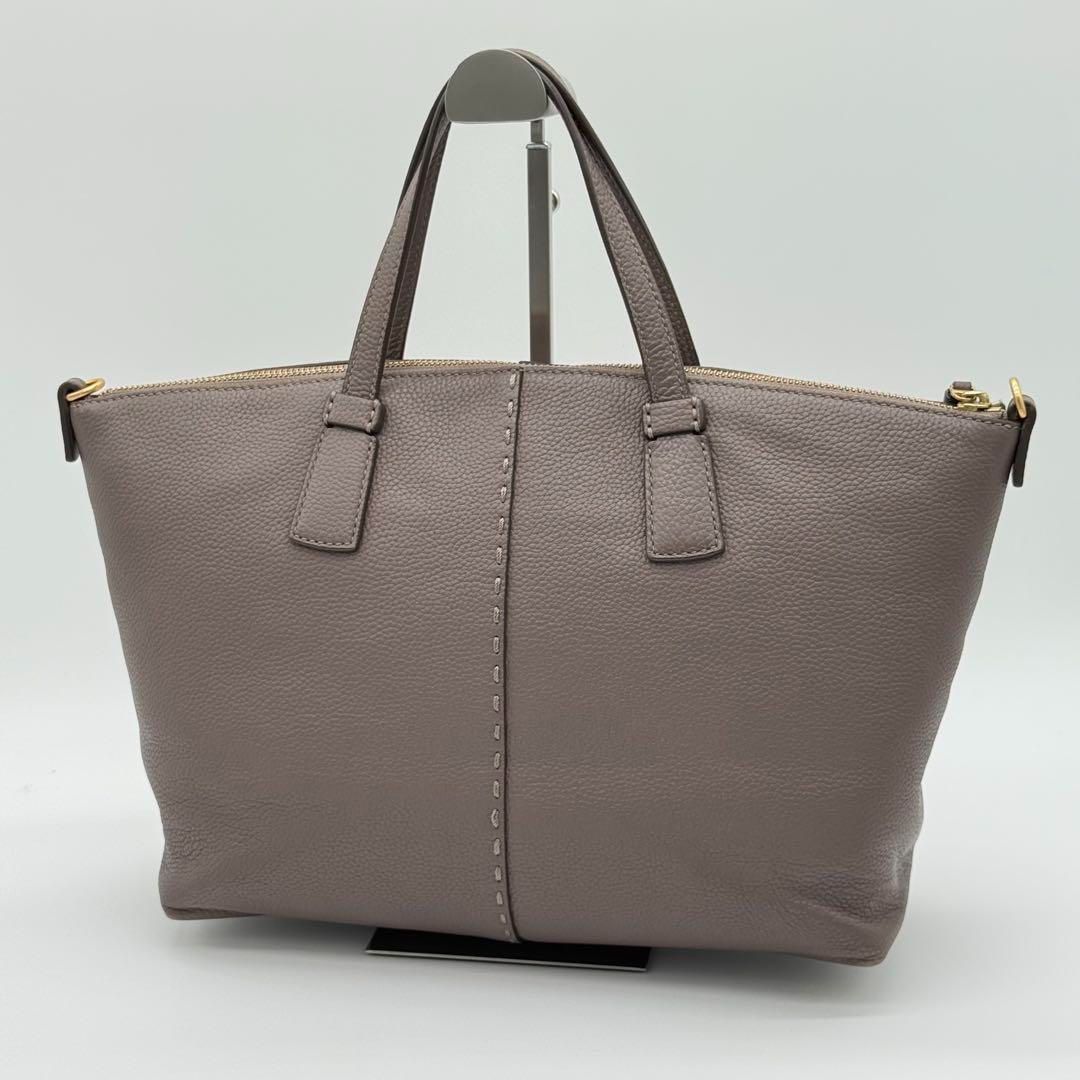 良品】Tory Burch マックグロー ハンドバッグ 2way グレージュ