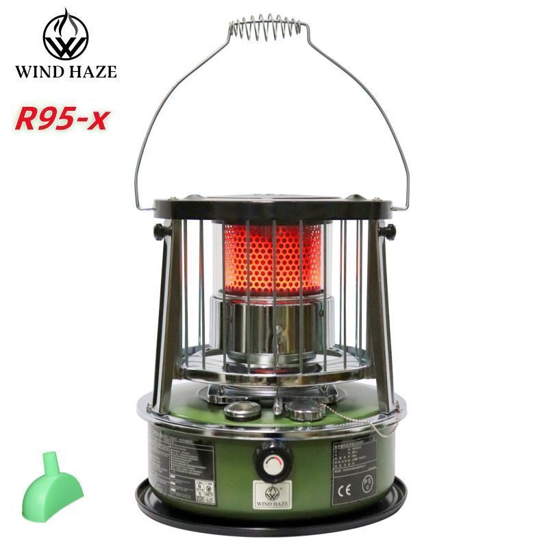 2025 石油ストーブ WIND HAZE 5.2L 2.6kw 省エネ 対流式石油ストーブ 小型 対流式暖房 持ち運びやすい 収納袋付き 軽量 R95 アウトドア多機