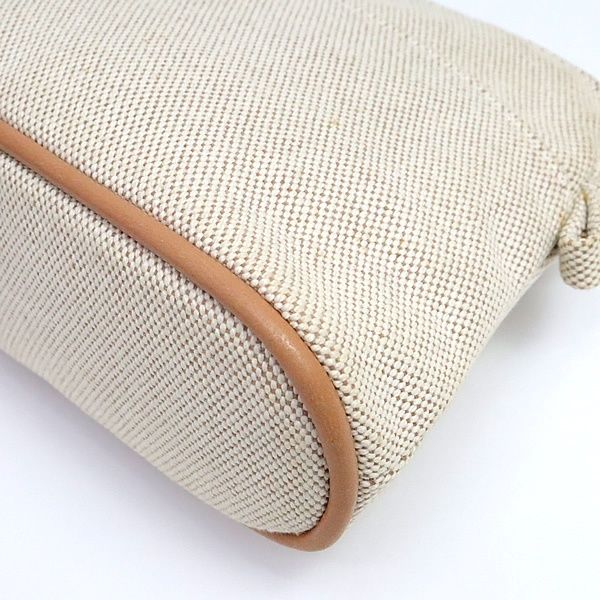 広尾店】エルメス HERMES ボリードポーチPM キャンバス ライトベージュ  