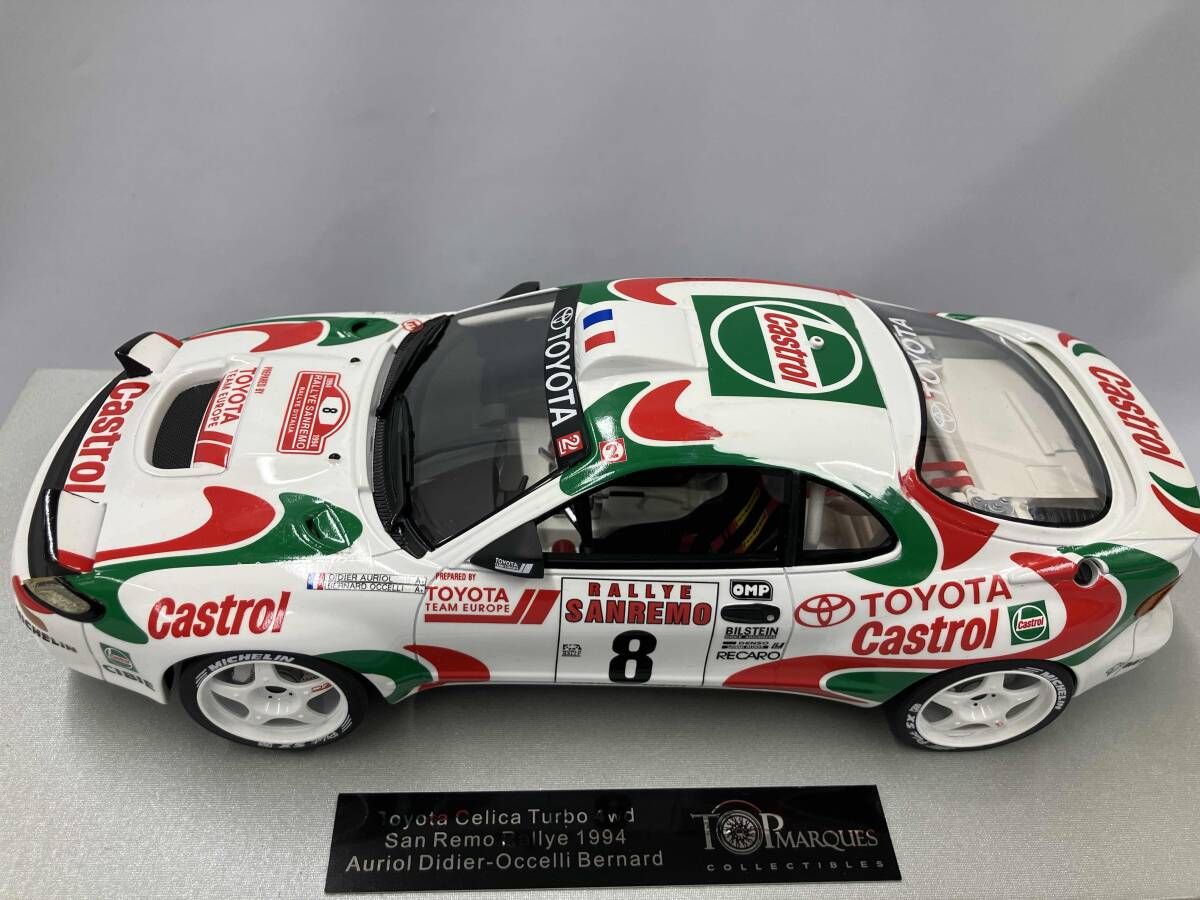 魅惑的な TOPMARQUES 1 18scale Toyota Celica GT-FOUR ST185 1994 San Remo winner Oriol No.8 ＴＯＰＭＡＲＱＵＥＳ 塗装剥がれ 激可愛い
