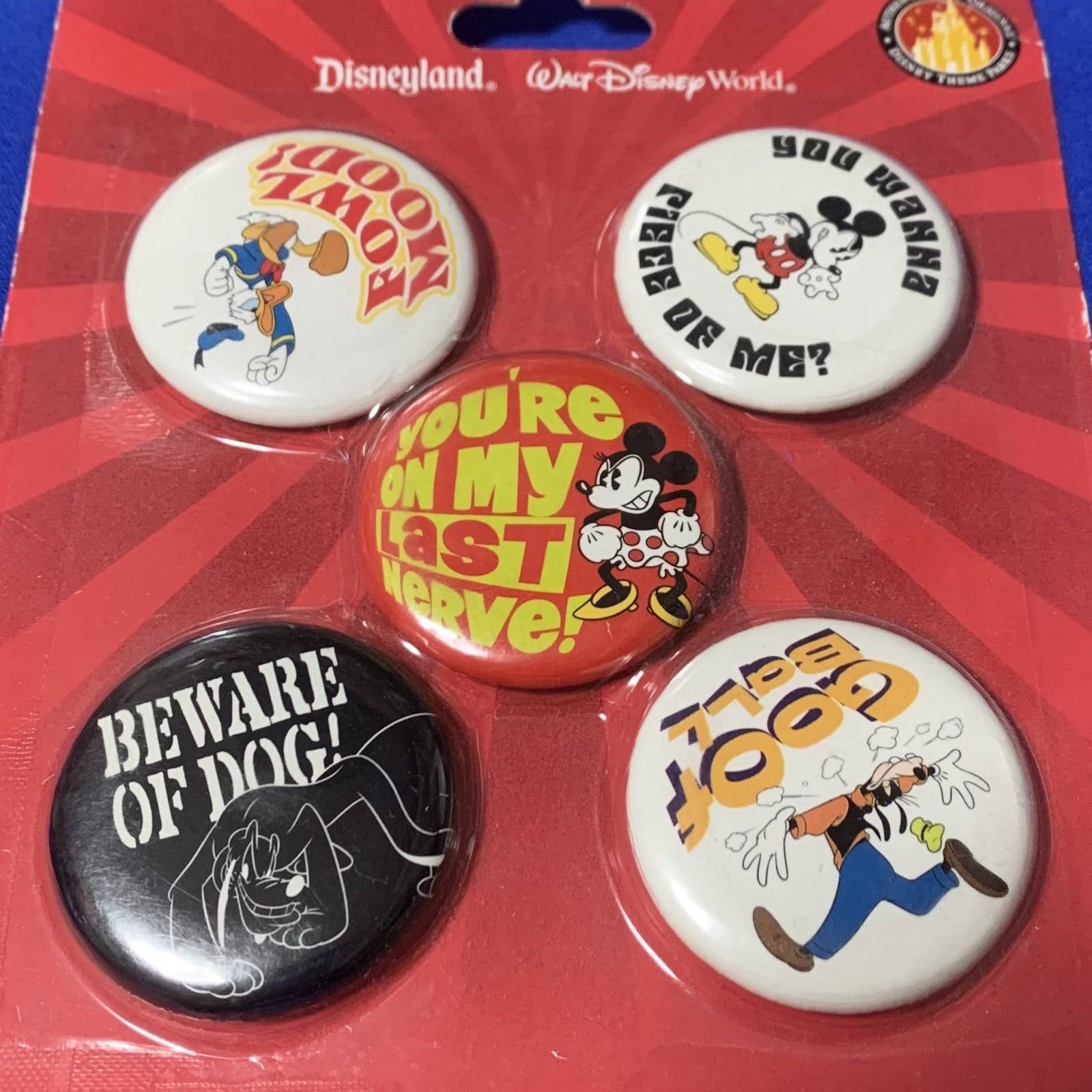 USディズニーランド缶バッチ（Disney - USAディズニーランド
