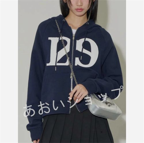 illigo パーカー レタリングソフトフラッフィーパーカー (グレー) - illigo | 60