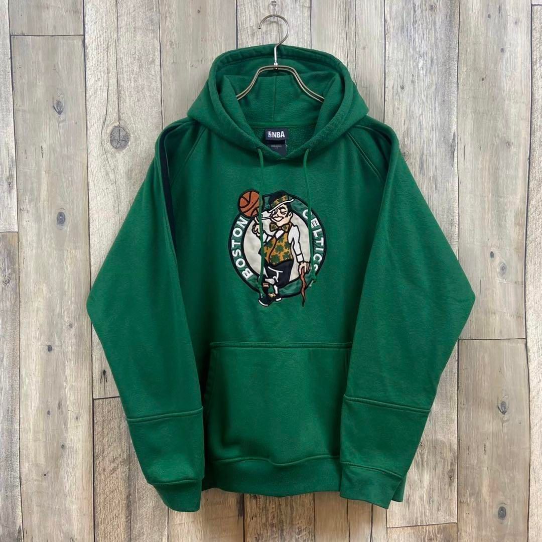 NBA エヌビーエー ボストン セルティックス スウェット パーカー L