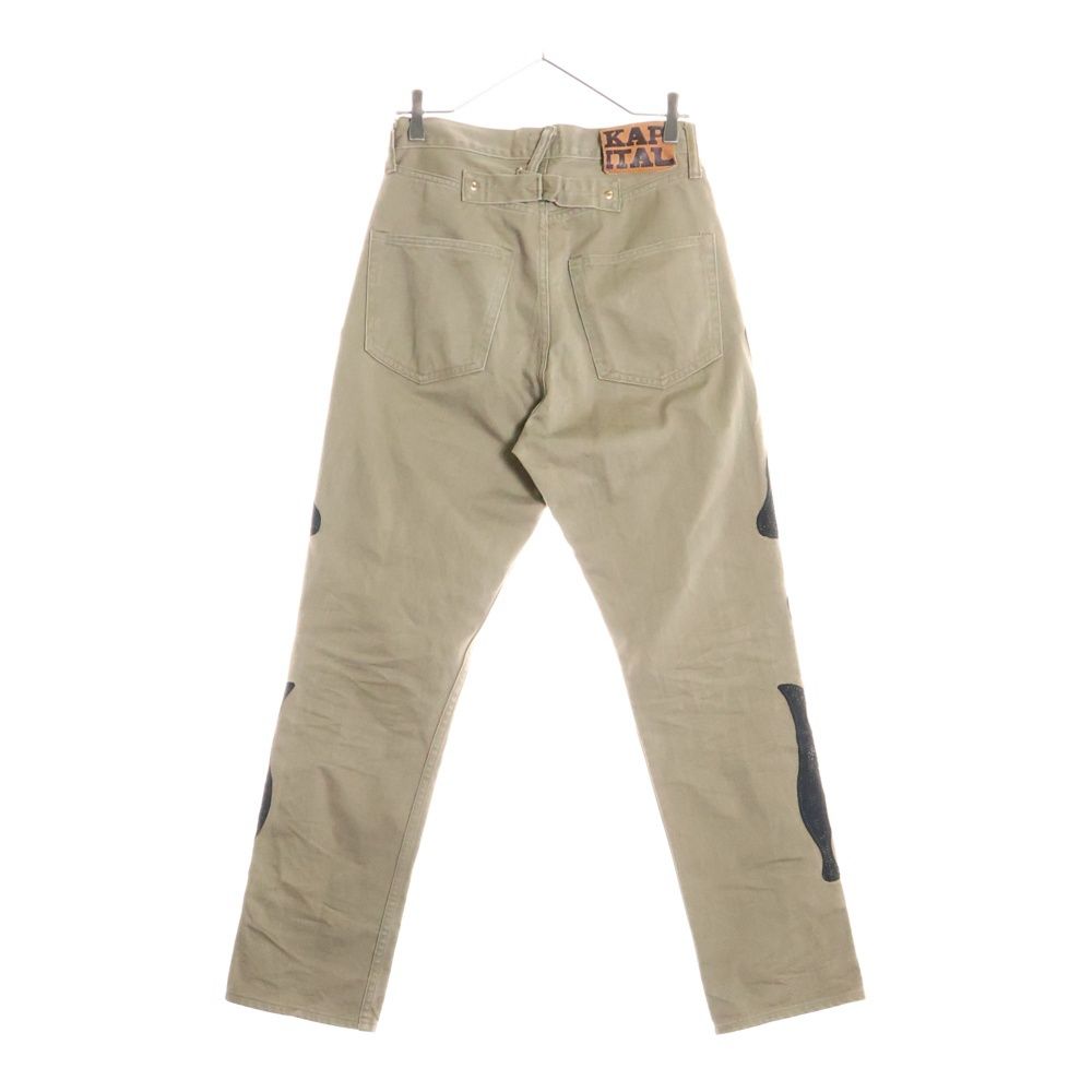 KAPITAL キャピタル BONE シンチバック付き コットンチノパンツ ベージュ EK-1319