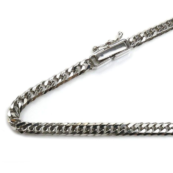 Pt850プラチナ ネックレス 喜平6面Wカット 20.2g 60cm メンズ