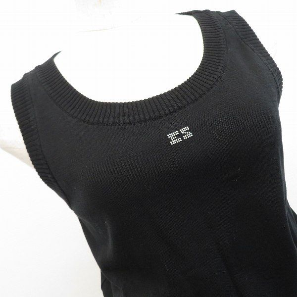 レリアン Leilian トップス カットソー ノースリーブ ビーズ