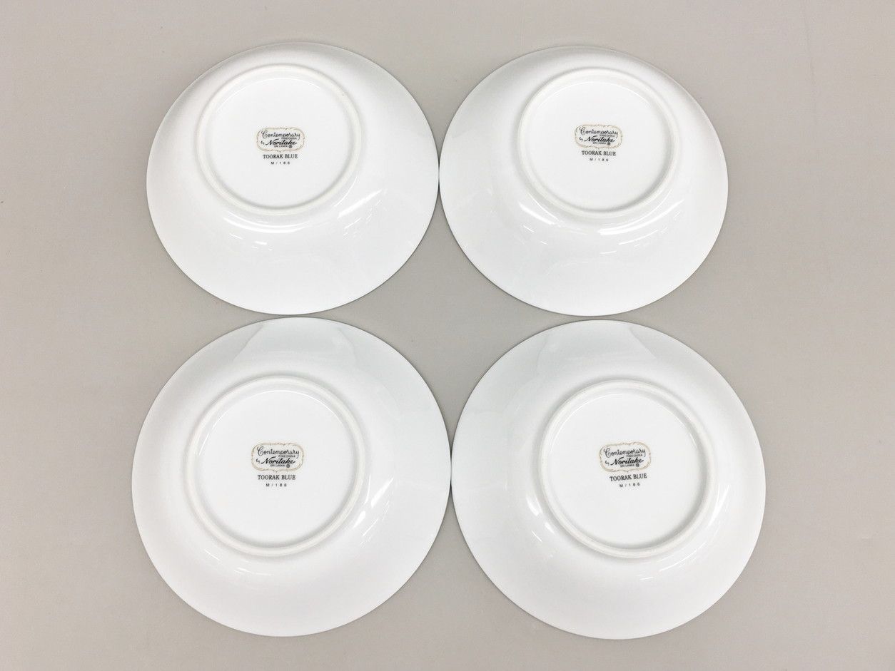 ノリタケ Noritake スープ皿4枚まとめセット TOORAK BLUE 15.5cm 美品