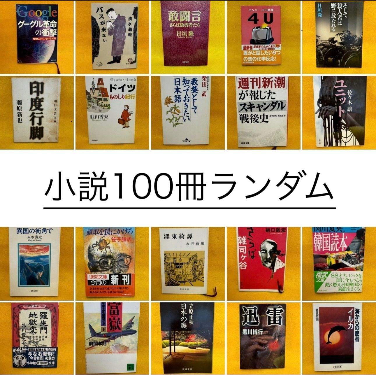 小説・古本卸売  ランダム100冊セット 【状態C~B】載せてない本もあります。