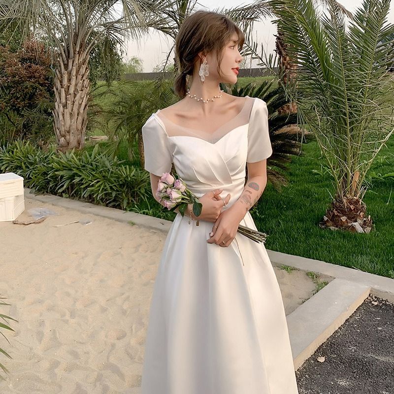 ウェディングドレス エレガント ホワイト 結婚式 (ウェディング