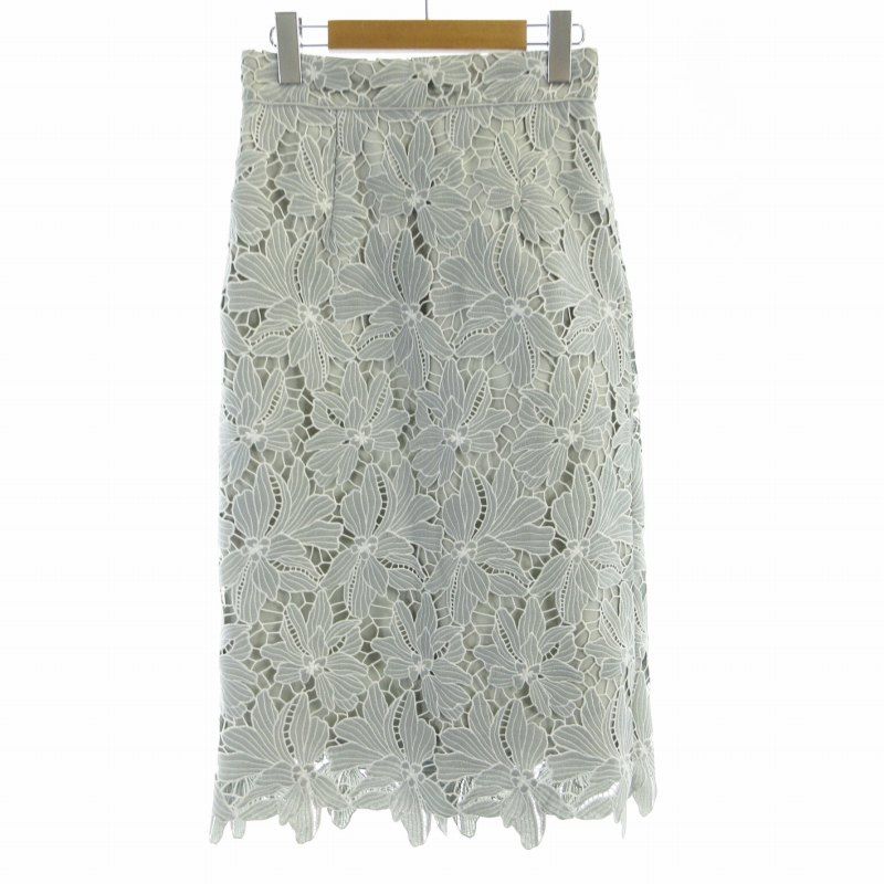 アプワイザーリッシェ Apuweiser-riche 配色大花レースタイトスカート