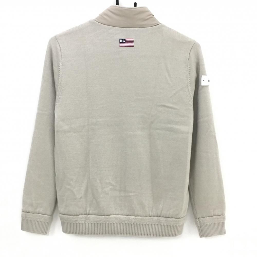 超 ブリーフィング 異素材中綿ジャケット ベージュ 前身頃中綿 一部ニット レディース S ゴルフウェア BRIEFING