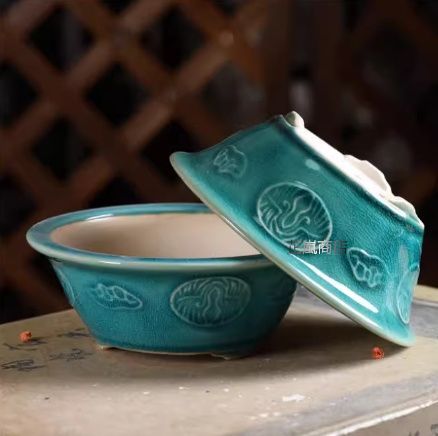 鬼面夜叉馬槽盆 多肉植物鉢 紫砂鉢 盆栽鉢 植木鉢 小品盆栽鉢 大品盆栽