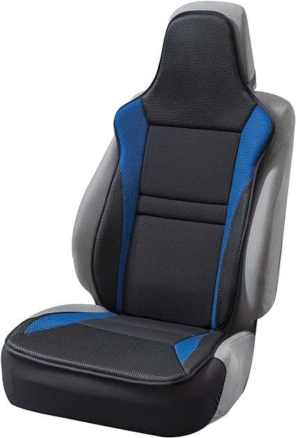 ボンフォーム(BONFORM) シートカバー レーシングメッシュ 軽/普通車 前席フリーサイズ 抗菌防臭ブルー 4077-91BL