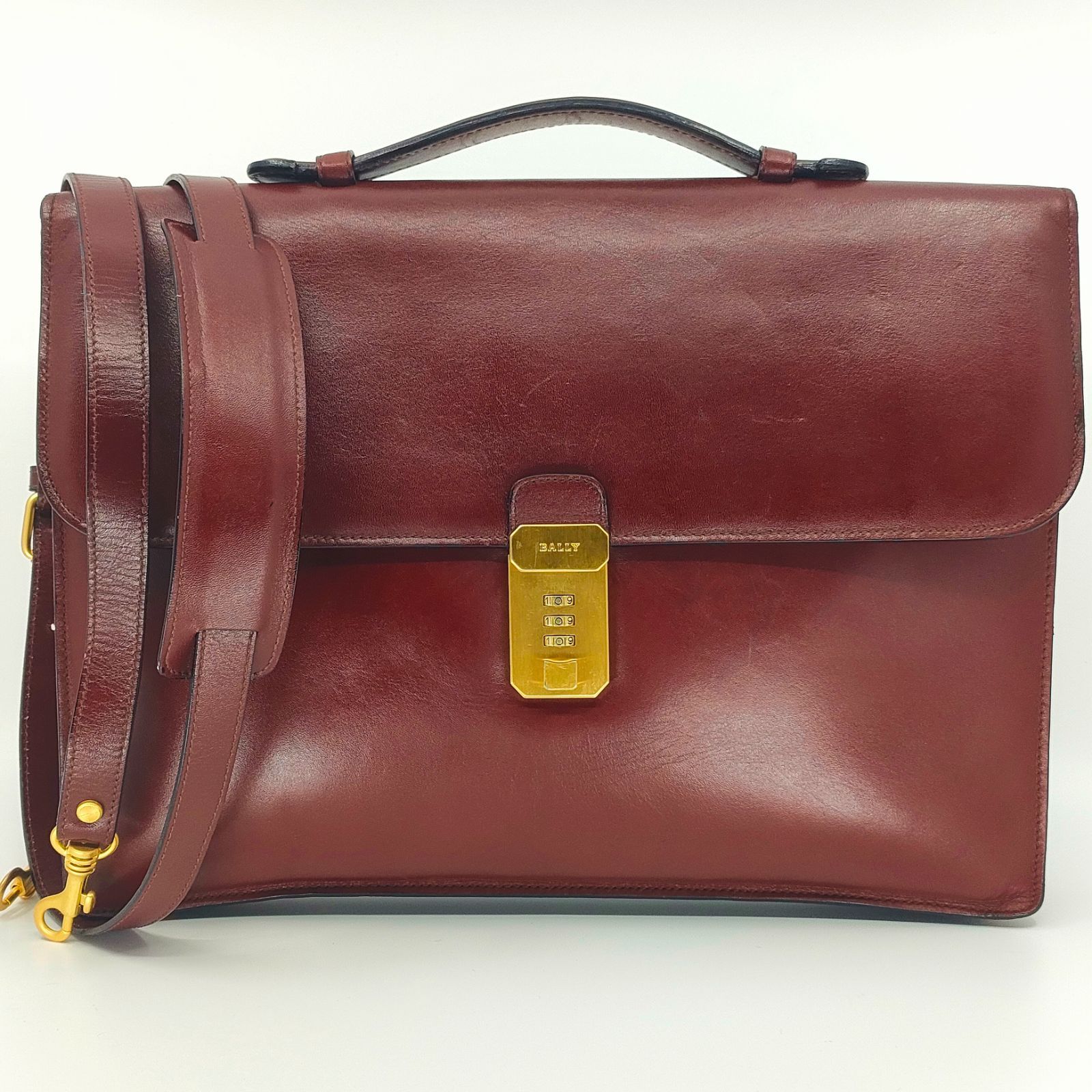 BALLY レザー 2WAY ショルダー ワンハンドル ハンドバッグ ビジネス