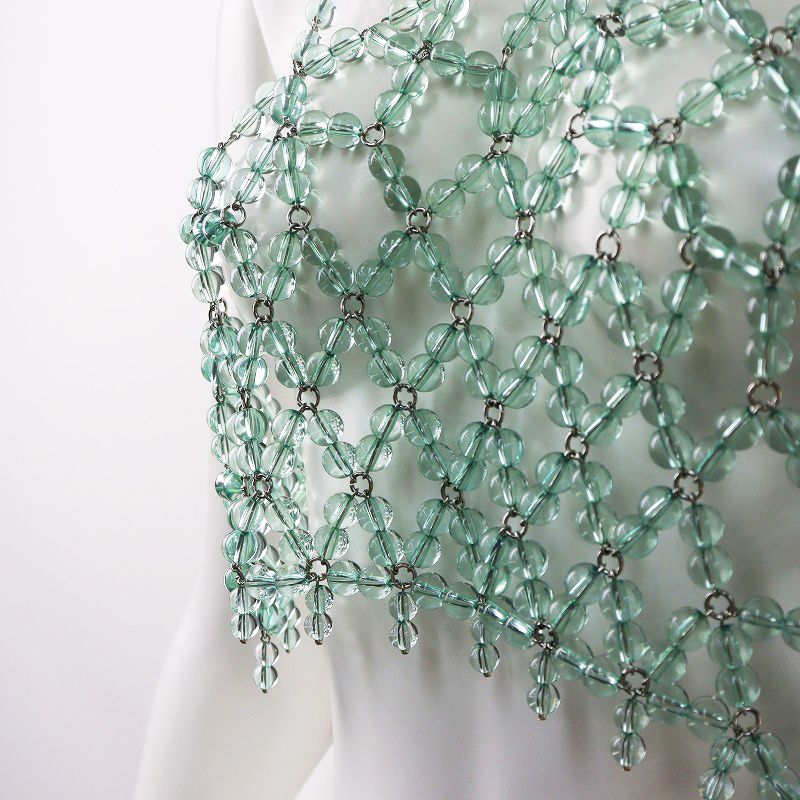 ミューラル　クリアビーズ 2023-2024 定価4万 ミューラル MURAL Dripping clear bustier
