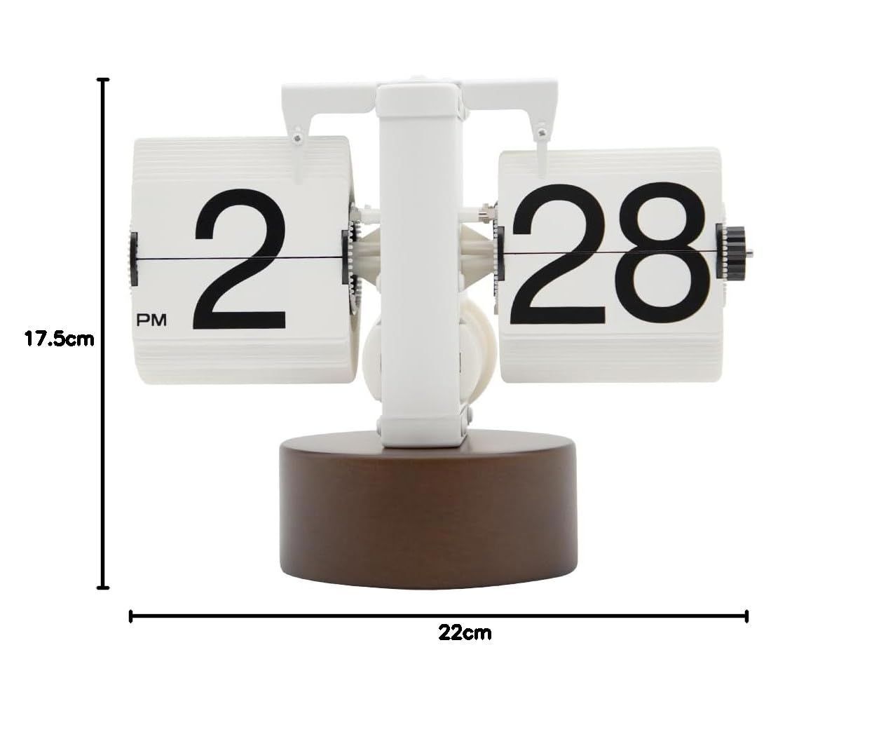 木製 パタパタ時計 フリップ時計 レトロ 置き時計 自然の木 フリップクロック おしゃれ 贈り物 インテリア LAEYI デスク時計 彼氏友達贈り物 白