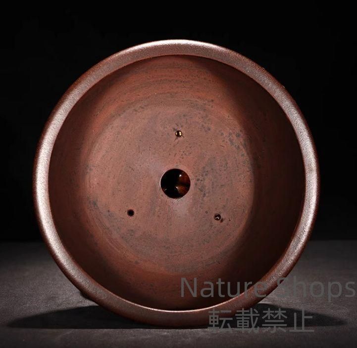 新品未使用】中国宜興 紫砂の鉢 盆栽鉢 植木鉢 小品盆栽鉢 大品