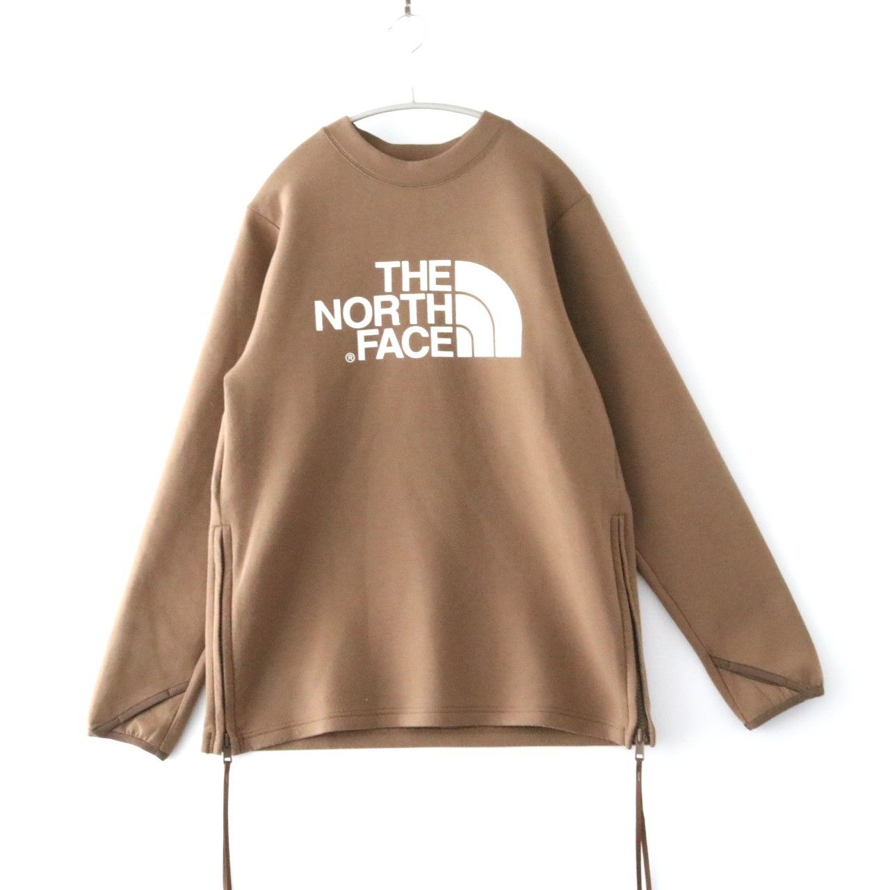 【中古B】HYKE ハイク M レディース スウェット ×THE NORTH FACE ノースフェイス TEC AIR BIG TOP 茶色 NTW881HY 中古B 古着